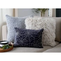 13"x18" Spiderweb All Over Halloween Lumbar Throw Pillow Black - Lush Décor -Lush Decor Store GUEST 9f3293f6 434f 4109 b21f 70fc8e8e027a