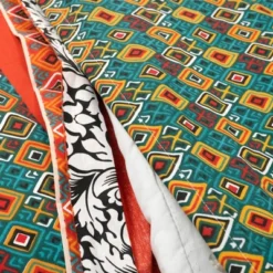 Lush Décor Boho Stripe Reversible Cotton Duvet Cover Set Turquoise/Tangerine -Lush Decor Store GUEST 9f610726 b4ba 444b 8d4e f87e9c64d56b