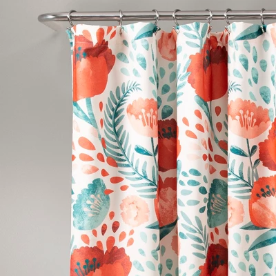Poppy Garden Shower Curtain - Lush Décor 3 Poppy Garden Shower Curtain - Lush Décor