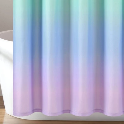 72"x72" Single Kids' Rainbow Ombre Shower Curtain Rainbow/Turquoise - Lush Décor 5 72"x72" Single Kids' Rainbow Ombre Shower Curtain Rainbow/Turquoise - Lush Décor - Image 3