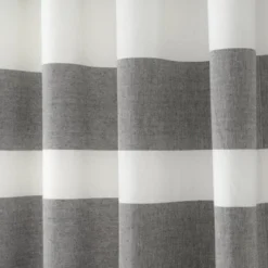 Lush Décor Cape Cod Stripe Yarn Dyed Cotton Blend Window Curtain Panels Gray 40X84 Set -Lush Decor Store GUEST a29a14c0 c67f 469a a6ca 47a3c2f07036
