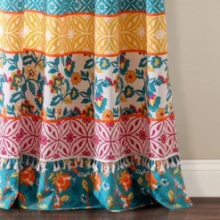 2pk 42"x84" Light Filtering Emily Boho Stripe Curtain Panels Turquoise Blue - Lush Décor -Lush Decor Store GUEST a2b45f87 93ac 48ee 9258 bd6b84fc0737