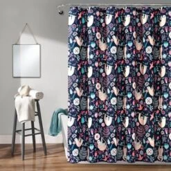 72"x72" Hygge Sloth Shower Curtain Single - Lush Décor -Lush Decor Store GUEST a334a0f2 b90b 4f6b 9c1d a284a9ab73a4