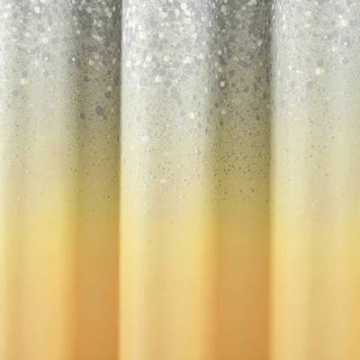 72"x72" Glitter Ombre Metallic Print Single Shower Curtain Yellow/Gray - Lush Décor 4 72"x72" Glitter Ombre Metallic Print Single Shower Curtain Yellow/Gray - Lush Décor - Image 2