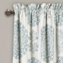 Set Of 2 Evelyn Medallion Light Filtering Window Curtain - Lush Décor