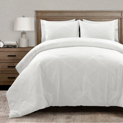Lush Decor 3pc Diamond Geo Gacquar Comforter Bedding Set White 3 Lush Decor 3pc Diamond Geo Gacquar Comforter Bedding Set White