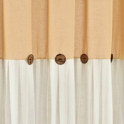 Linen Button Shower Curtain - Lush Décor 4 Linen Button Shower Curtain - Lush Décor - Image 2