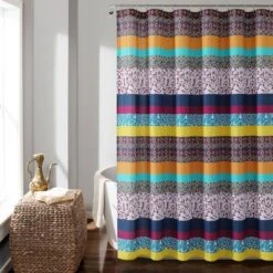 Boho Striped Shower Curtain - Lush Décor -Lush Decor Store GUEST a8b945fa 0722 4f38 bca9 062f3b70267a