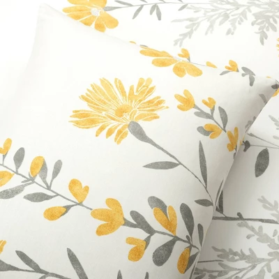 3pc Aprile Cotton Duvet Cover Set Yellow/Gray - Lush Décor 5 3pc Aprile Cotton Duvet Cover Set Yellow/Gray - Lush Décor - Image 3