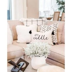 13"x20" 'Let's Cuddle' Family-Friendly Lumbar Throw Pillow Cover White - Lush Décor -Lush Decor Store GUEST aa6005e9 d0cc 4243 8134 eb99541e6a64