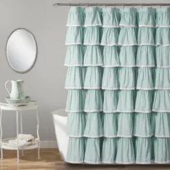 72"x72" Ruffle Shower Curtain - Lush Décor 9 72"x72" Ruffle Shower Curtain - Lush Décor -Lush Decor Store GUEST ac7db5a5 8358 45f3 abe2 067b4aee178a