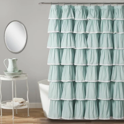 72"x72" Ruffle Shower Curtain - Lush Décor 5 72"x72" Ruffle Shower Curtain - Lush Décor - Image 3