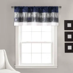 52"x18" Night Sky Sequins Embroidery Window Valance - Lush Décor 17 52"x18" Night Sky Sequins Embroidery Window Valance - Lush Décor -Lush Decor Store GUEST ad696793 94de 44a9 accb d63fe36ac453