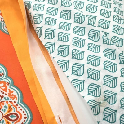 3pc Harley Cotton Duvet Cover Set Tangerine - Lush Décor 7 3pc Harley Cotton Duvet Cover Set Tangerine - Lush Décor - Image 5