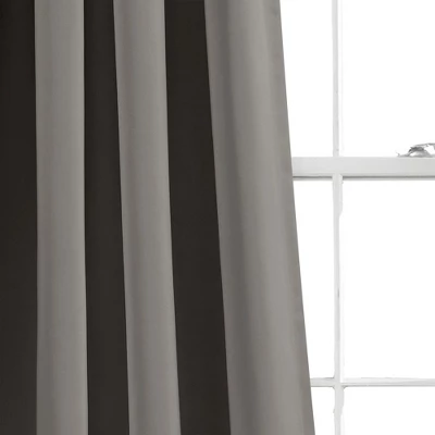 Lush Décor Insulated Rod Pocket Room Darkening Window Curtain Panels Dark Gray 52X84 Set 5 Lush Décor Insulated Rod Pocket Room Darkening Window Curtain Panels Dark Gray 52X84 Set - Image 3