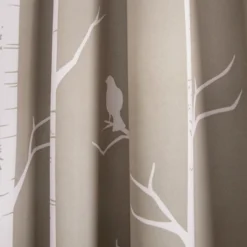 Lush Décor Bird On The Tree Light Filtering Window Curtain Panels Wheat 52X84+2 Set