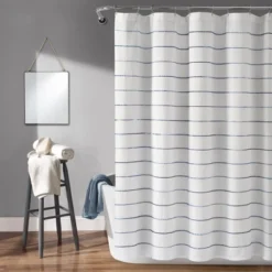 Ombre Striped Yarn Dyed Cotton Shower Curtain - Lush Décor 14 Ombre Striped Yarn Dyed Cotton Shower Curtain - Lush Décor -Lush Decor Store GUEST b4c7a123 e9aa 45d9 85b1 d383003306b3