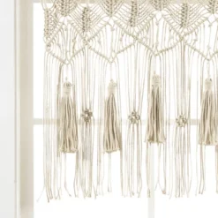 40"x30" Boho Macrame Tassel Cotton Window Valance Tan - Lush Décor 10 40"x30" Boho Macrame Tassel Cotton Window Valance Tan - Lush Décor -Lush Decor Store GUEST b99d3eb0 971b 4ab5 a585 7e8857a40dcd