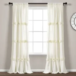 84"x40" Darla Light Filtering Window Curtain Panels - Lush Décor -Lush Decor Store GUEST ba94ba15 3bb4 4d45 989a 8e24330d43f9