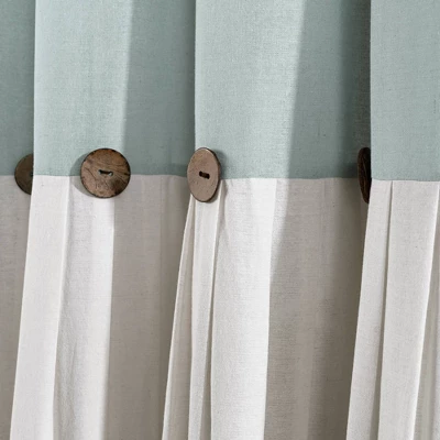 Linen Button Shower Curtain - Lush Décor 6 Linen Button Shower Curtain - Lush Décor - Image 4