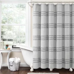 72"x72" Boho Kendra Tufted Yarn Dyed Eco Friendly Recycled Cotton Shower Curtain - Lush Décor 11 72"x72" Boho Kendra Tufted Yarn Dyed Eco Friendly Recycled Cotton Shower Curtain - Lush Décor -Lush Decor Store GUEST bd747e1c 1ad8 45ff 8246 fac16a8828a3
