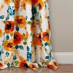 2pk 52"x84" Light Filtering Percy Bloom Curtain Panels Orange/Blue - Lush Décor 8 2pk 52"x84" Light Filtering Percy Bloom Curtain Panels Orange/Blue - Lush Décor -Lush Decor Store GUEST bda7ccfd b4d6 47e0 a507 52db2fa616e4