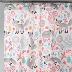 72"x72" Kids' Pixie Fox Shower Curtain - Lush Décor