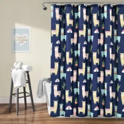 72"x72" Make A Wish Southwest Llama Cactus Shower Curtain Single - Lush Décor -Lush Decor Store GUEST c4505f2f c094 4e77 a664 94726cc27e50