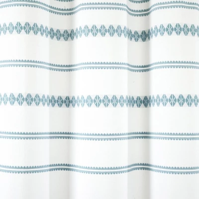 72"x72" Breezy Chic Tassel Jacquard Eco-Friendly Recycled Cotton Shower Curtain Blue - Lush Décor 4 72"x72" Breezy Chic Tassel Jacquard Eco-Friendly Recycled Cotton Shower Curtain Blue - Lush Décor - Image 2