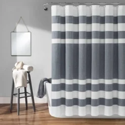 Cape Cod Stripe Yarn Dyed Cotton Shower Curtain - Lush Décor -Lush Decor Store GUEST c8d4efbd 3910 409e a794 0f231e53e161