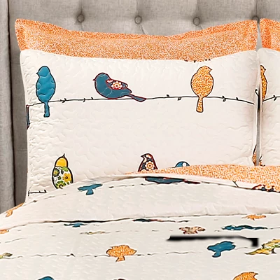 7pc Rowley Birds Quilt Set - Lush Décor 6 7pc Rowley Birds Quilt Set - Lush Décor - Image 4