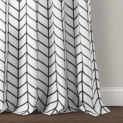 Set Of 2 (84"x52") Calia Chevron Geo Window Curtain Panels - Lush Décor 5 Set Of 2 (84"x52") Calia Chevron Geo Window Curtain Panels - Lush Décor - Image 3