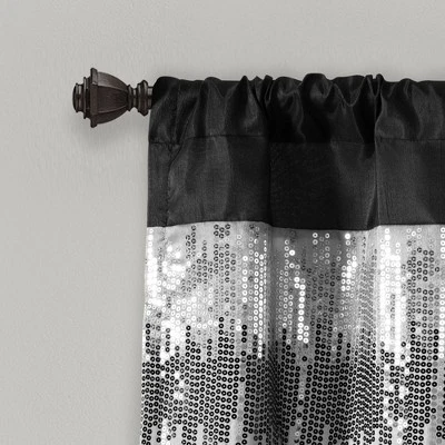 52"x18" Night Sky Sequins Embroidery Window Valance - Lush Décor 3 52"x18" Night Sky Sequins Embroidery Window Valance - Lush Décor