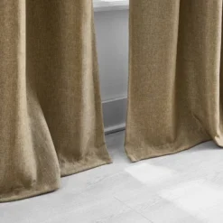 52"x84" Lush Decor Meena Slub 100% Blackout Window Curtain Panels Golden Wheat Pair -Lush Decor Store GUEST ccd51bf9 16e9 4249 a0a6 d12dafb6ad13