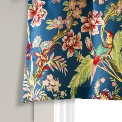 18"x52" Dolores Light Filtering Valance Navy Blue - Lush Décor: Floral Botanical Window Valance, Rod Pocket -Lush Decor Store GUEST cda2d647 0bcd 4cf3 95c3 841d55f44ccd