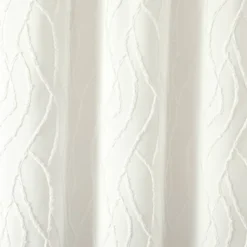 Lush Décor Jacquard Wave Shower Curtain Soft White: Polyester, Buttonhole Top, Machine Washable 9 Lush Décor Jacquard Wave Shower Curtain Soft White: Polyester, Buttonhole Top, Machine Washable -Lush Decor Store GUEST cdb2d0d4 f941 4c30 89d3 bdbb988b7a7b