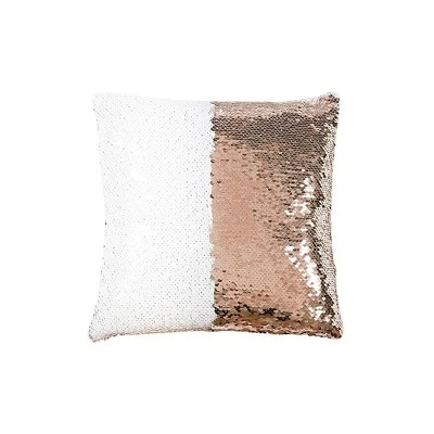 Mermaid Sequins Throw Pillow Pink/White - Lush Décor 5 Mermaid Sequins Throw Pillow Pink/White - Lush Décor - Image 3