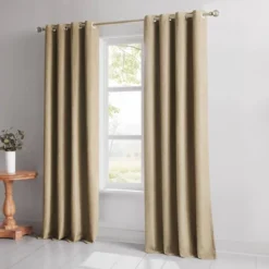 52"x84" Lush Decor Meena Slub 100% Blackout Window Curtain Panels Golden Wheat Pair -Lush Decor Store GUEST d192d9e6 6498 4786 84d1 ae00d90e79ee