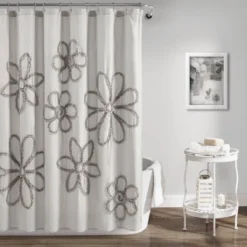 Single Ruffle Flower Shower Curtain - Lush Décor 11 Single Ruffle Flower Shower Curtain - Lush Décor -Lush Decor Store GUEST d1cc2373 7776 435e bcb6 2904a7d15296
