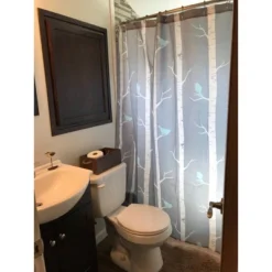 Bird On The Tree Shower Curtain Gray/Blue - Lush Décor -Lush Decor Store GUEST d1ced115 3115 406f 91ee 201f368bf616