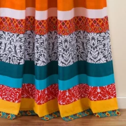 Set Of 2 Boho Stripe Light Filtering Window Curtain Panels Blue/Orange - Lush Décor -Lush Decor Store GUEST d42c8072 73c0 475f a0c2 86167c09b645
