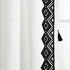 Lush Décor Aztec Diamond Border Tassel Window Curtain Panels Off White/Black Single 52X84 15 Lush Décor Aztec Diamond Border Tassel Window Curtain Panels Off White/Black Single 52X84 -Lush Decor Store GUEST d4f78e2c 29c0 499f bc88 f0d3afcb41de
