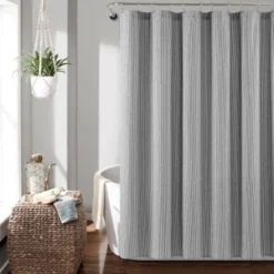72"x72" Farmhouse Vintage Striped Yarn Dyed Cotton Shower Curtain - Lush Décor -Lush Decor Store GUEST d550081c 01a9 4e99 abdb d9d446ccc6eb