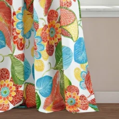 Set Of 2 Layla Light Filtering Window Curtain Panels Orange/Blue - Lush Décor -Lush Decor Store GUEST d7b00c57 aaa1 4ea8 bc4b b6e950ff2be4