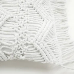 13"x20" Oversize Studio Chevron Macrame Lumbar Throw Pillow Cover With Fringes - Lush Décor 14 13"x20" Oversize Studio Chevron Macrame Lumbar Throw Pillow Cover With Fringes - Lush Décor -Lush Decor Store GUEST d8ded30e 2ed4 4e29 a13e 7f884b73596a