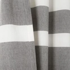 Lush Décor Cape Cod Stripe Yarn Dyed Cotton Blend Window Curtain Panels Gray 40X84 Set -Lush Decor Store GUEST d90d19ad 33f8 4f74 b92a 4530ced03921