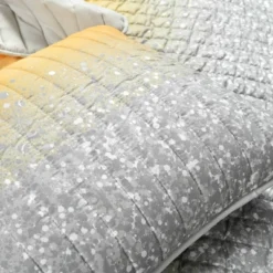 2pc Twin Glitter Ombre Metallic Print Kids' Quilt Set Yellow/Gray - Lush Décor: Kids Bedding, Teen Room Decor, Microfiber -Lush Decor Store GUEST d9e630e2 efe3 42a3 afa8 b418d0762524