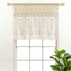 30"x40" Boho Macrame Textured Cotton Window Valance - Lush Décor -Lush Decor Store GUEST db29453b 1007 45c0 9589 a3458a3bf28d