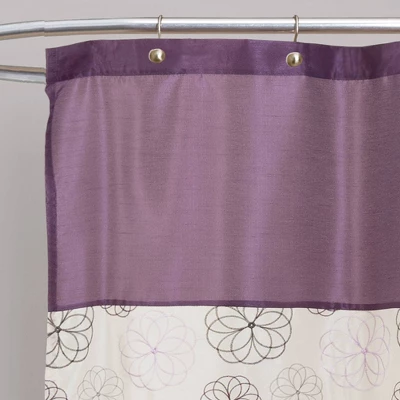 Covina Shower Curtain Purple - Lush Décor 3 Covina Shower Curtain Purple - Lush Décor