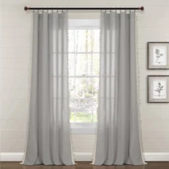 84"x40" Linen Tassel Window Curtain Panel - Lush Décor 12 84"x40" Linen Tassel Window Curtain Panel - Lush Décor -Lush Decor Store GUEST dc6352f6 550f 462e 9d03 55de4ff6ab1b